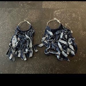 Denim Earrings
